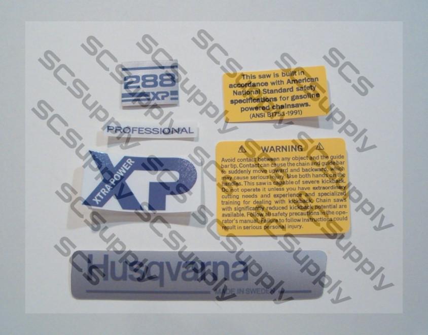 Husqvarna 288XP (early)(small dc) decal set – Sugar Creek Supply