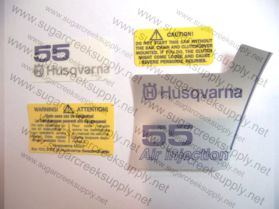 Husqvarna 55 (orange top) decal set – Sugar Creek Supply