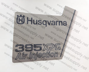 Husqvarna 395XPG ver 1 starter cover decal