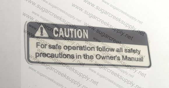 John Deere 40V Caution decal