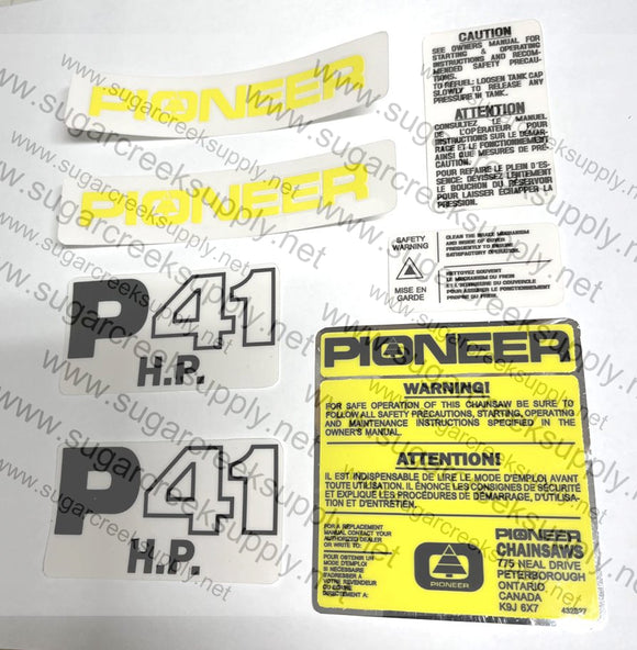 Pioneer P41HP decal set