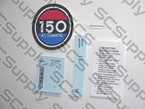 Homelite 150(red) decal set
