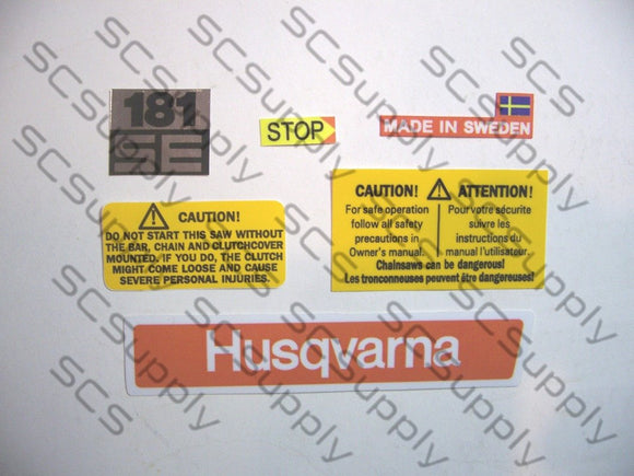 Husqvarna 181SE decal set