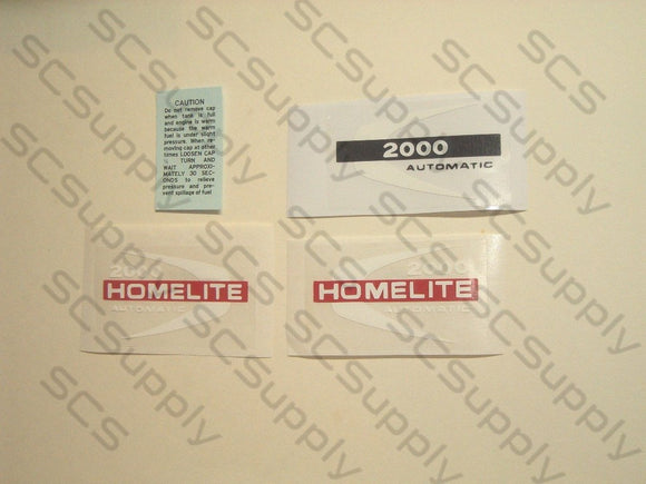Homelite 2000 decal set