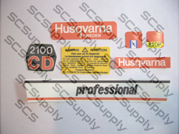 Husqvarna 2100CD (early) decal set