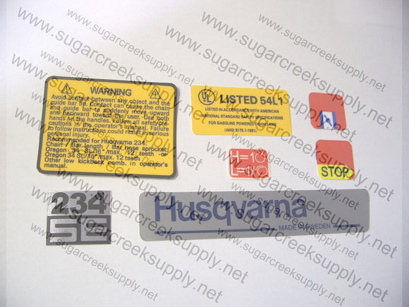 Husqvarna 234SE decal set