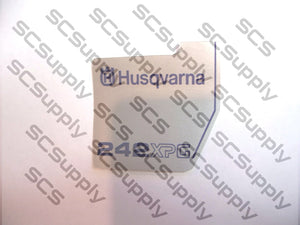 Husqvarna 242XPG large flywheel decal