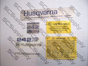 Husqvarna 242XPG Professional decal set