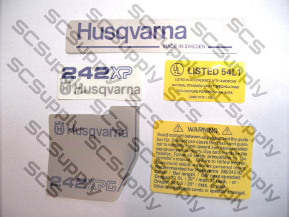 Husqvarna 242XPG (late) decal set