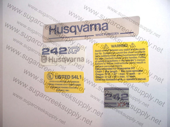 Husqvarna 242XP (early) decal set