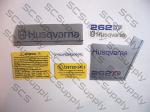 Husqvarna 262XP Professional decal set