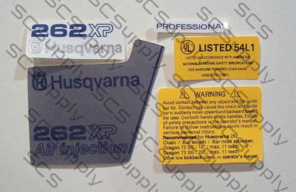 Husqvarna 262XP (early) decal set