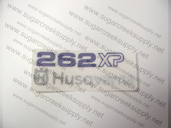 Husqvarna 262XP rear airbox decal Sugar Creek Supply