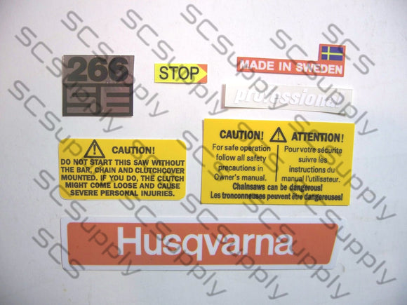 Husqvarna 266SE decal set