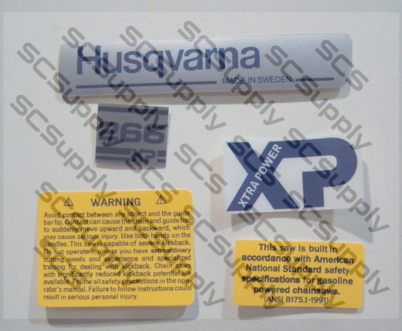 Husqvarna 266XP (early) decal set