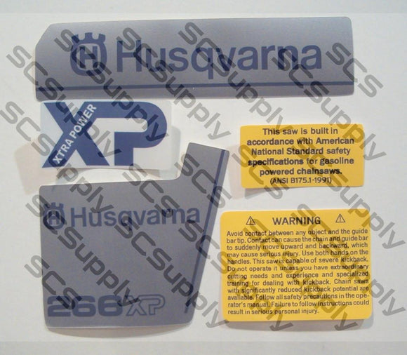 Husqvarna 266XP (late)(large dc) decal set