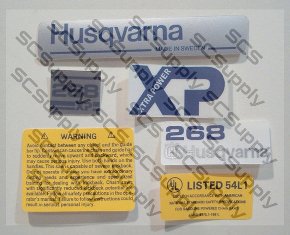 Husqvarna 268XP (early) decal set