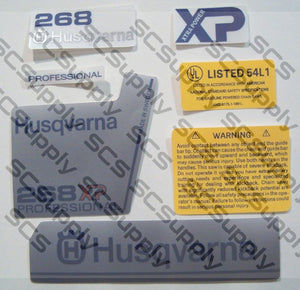 Husqvarna 268XP (late)(large dc) decal set
