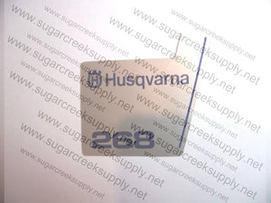 Husqvarna 268 late flywheel decal