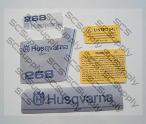 Husqvarna 268 (large dc) decal set