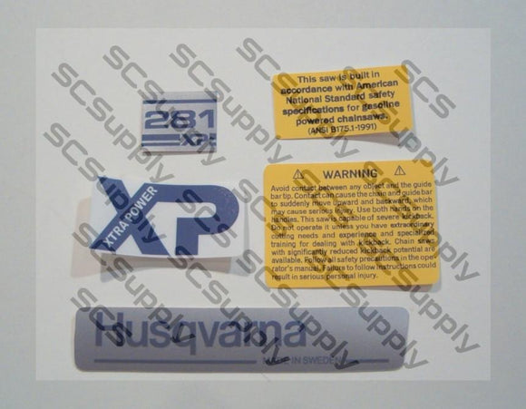 Husqvarna 281XP (early)(small dc) decal set