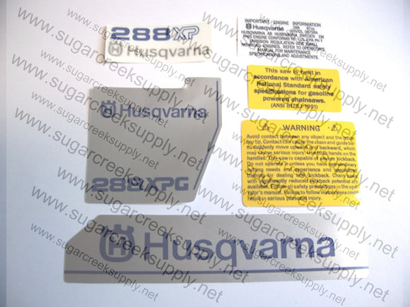 Husqvarna 288XPG (late) decal set