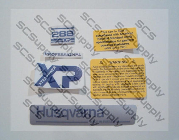 Husqvarna 288XP (early)(small dc) decal set