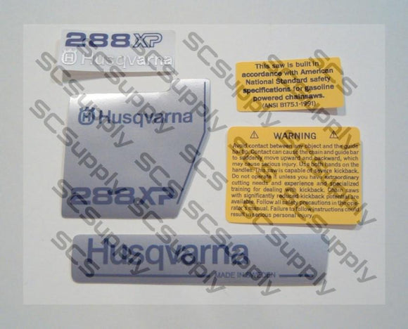 Husqvarna 288XP (late)(small dc) decal set