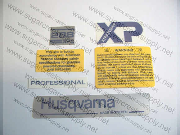 Husqvarna 288XPG (early) decal set