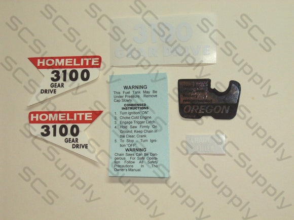 Homelite 3100 (version 2) decal set