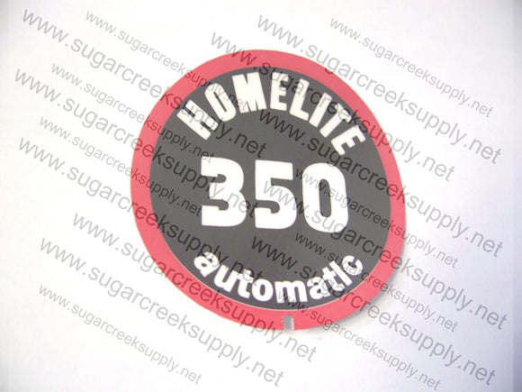 Homelite 350 flywheel cover decal
