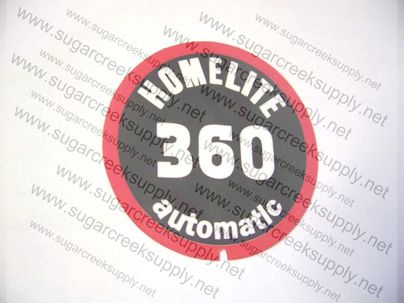 Homelite 360 flywheel cover decal