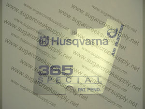 Husqvarna 365 Special starter cover decal