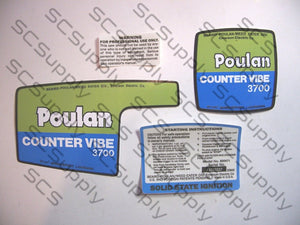 Poulan 3700 CounterVibe decal set