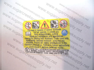 Husqvarna 371XP, 372XP UL decal