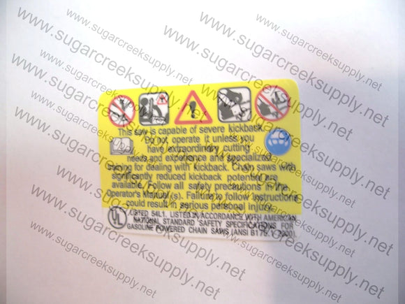 Husqvarna 371XP, 372XP UL decal