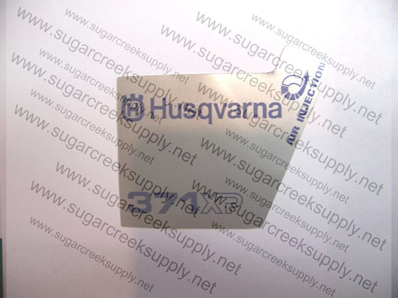 Husqvarna 371XP early starter cover decal
