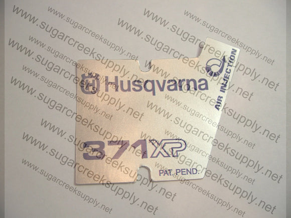 Husqvarna 371XP late starter cover decal