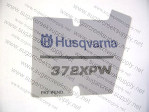 Husqvarna 372XPW flywheel cover decal
