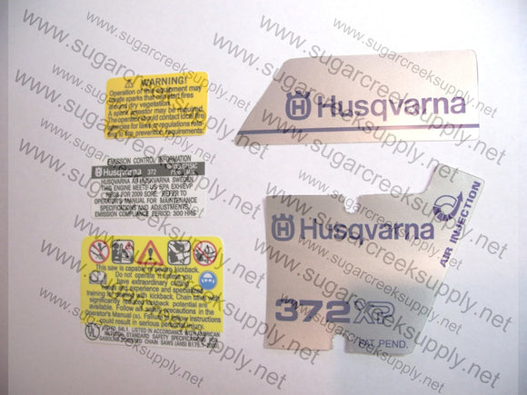 Husqvarna 372XP (early) decal set