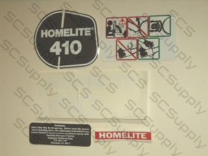 Homelite 410 decal set