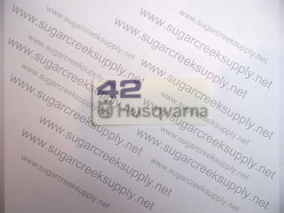 Husqvarna 42 air cover decal