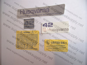Husqvarna 42 (early) decal set