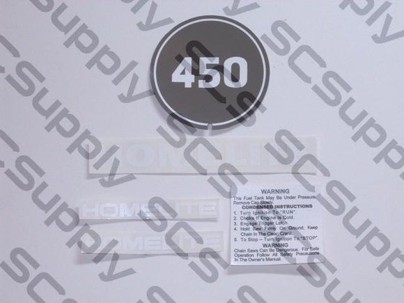 Homelite 450 decal set