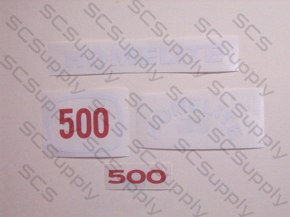 Homelite 500 (blue) decal set