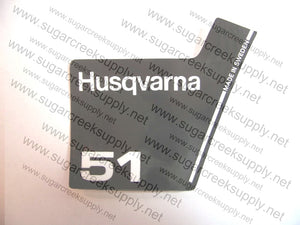 Husqvarna 51(black top) starter cover decal