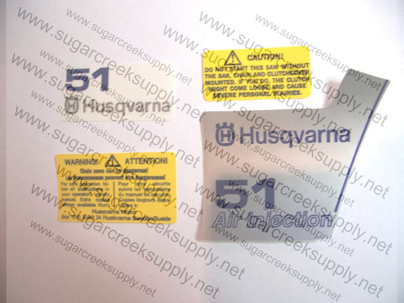 Husqvarna 51 (orange top) decal set