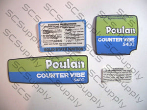 Poulan 5400 CounterVibe decal set