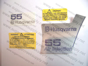 Husqvarna 55 (orange top) decal set