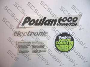 Poulan 6000 CounterVibe decal set